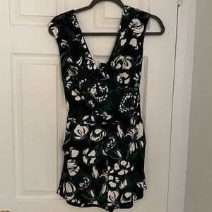 Club Monaco Floral Romper with cut out back